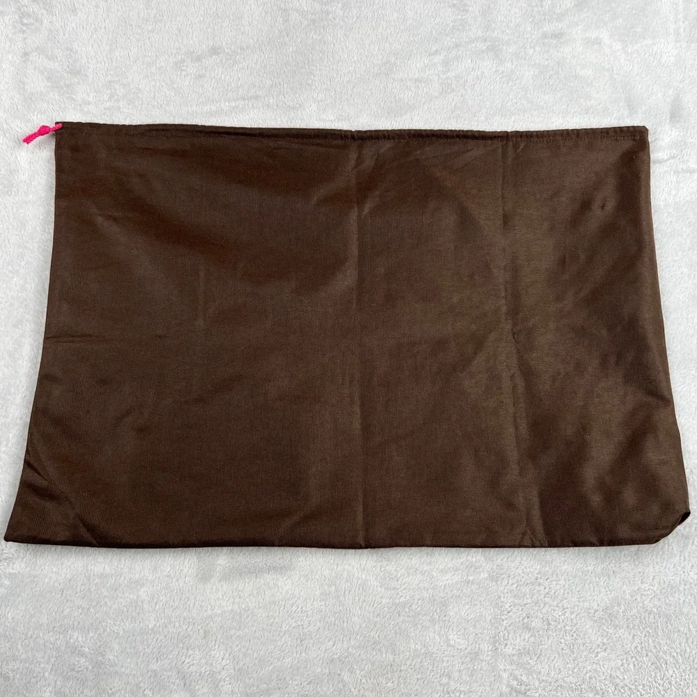 Kate Spade Original XL Brown Drawstring Dust Bag 27x19 Pink Cord Gold Logo Cover
